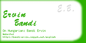 ervin bandi business card